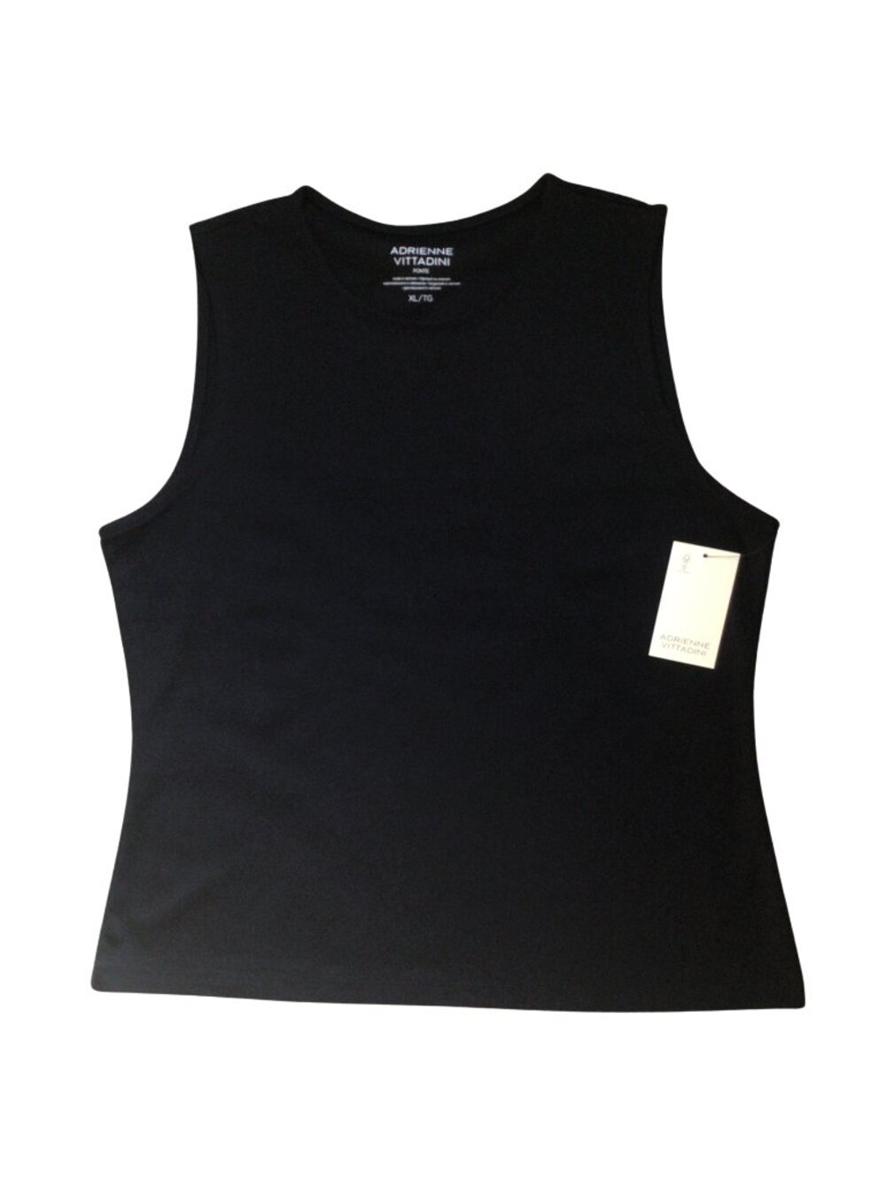 NWT Adrienne Vittadini Top Women’s XL Black Sleeveless Tank Ponte Extra Large